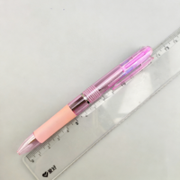 Stylo bille rétractable transparent avec grip en caoutchouc souple pour le bureau et l'écriture quotidienne