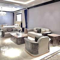 Ensemble de canapés modulaires en cuir et tissu de design italien moderne, luxe pour salon, villa, bureau à domicile, appartement, hôtel