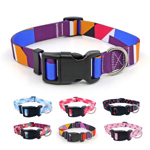 Collier pour chien à motif géométrique réglable, polyester, style moderne, fermeture à boucle, colliers pour animaux de compagnie toutes saisons - Product Image 2