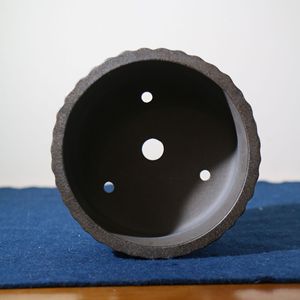 Handmade Bonsai <b>Pot</b> Purple <b>Clay</b> Bamboo Design Non Porous Water Basin For Money Plant Aquatic Plants - Product Image 3