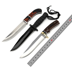 Hongrui نمط جديد حجم مخصص الصيد البقاء على قيد الحياة سكين حار بيع مع مقبض الخشب والتخييم OEM المدعومة - Product Image 3