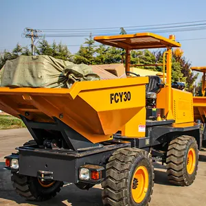 Fcy30 3 Ton Mini Dumper Bouwmachines 4X4 Terreinwagen Hydraulische Kiepwagen Diesel Tuinkiepwagen Ce