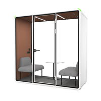 Cabine de travail insonorisée modulaire pour bureau, cabine acoustique intérieure pour réunion, cabine de change acoustique
