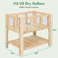 BH Outdoor Raised Garden Planter Elevated Wooden Planter Box Raised Garden Bed dengan Rak untuk Teras Balkon dan Halaman Belakang