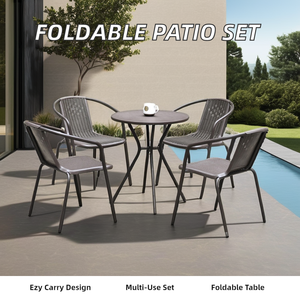Juego de comedor multifuncional para exteriores, mesa y silla de patio de plástico plegable para restaurante, parque, hotel, hecho en <span class=keywords><strong>China</strong></span> - Product Image 4