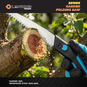 Landing Folding Hand <b>Saw</b> Wood Pruning Tool High Carbon Steel Blade Triple Teeth Ergonomic Garden Tree Cutting Blue/Black 551090 - Product Image 6