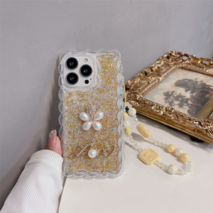 Sáng Bán buôn chất lượng tốt vỏ long lanh điện thoại di động Trường hợp với dây buộc - Product Image 2