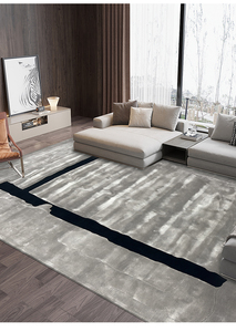 Tappeto in Seta di Bambù Personalizzato Fatto a Mano per Soggiorno, <span class=keywords><strong>Sala</strong></span> <span class=keywords><strong>da</strong></span> <span class=keywords><strong>Pranzo</strong></span>, Camera <span class=keywords><strong>da</strong></span> Letto - Decorazione Moderna per la Casa - Product Image 4