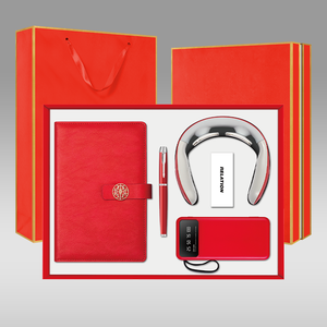 Custom Luxury Personalized Corporate Gift Set Neck Massager Silk Screen Printed Notebook-Premium Business Promotional Gift for