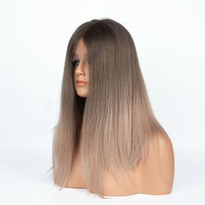 Peluca de Cabello Europeo sin Pegamento para Encaje, Rubio Ceniza Balayage, Virgen, Cutícula Alineada, Doble Trama, HD, 150% de Densidad, Peluca Frontal Judía - Product Image 2