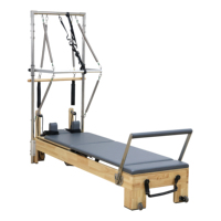 Reformer Pilates en chêne, équipement de fitness multifonctionnel en bois clair pour studio de Pilates esthétique
