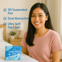 Serviettes hygiéniques ultra-fines respirantes avec ailettes, surface en coton biologique, extra absorbantes et anti-odeurs pour usage nocturne