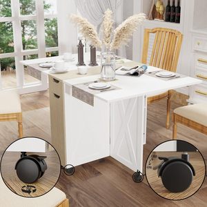 Tavolo da Pranzo Pieghevole di Nuova Tendenza 2026, Tavolo da Pranzo Piccolo Salvaspazio con 6 <span class=keywords><strong>Ruote</strong></span> - Product Image 6