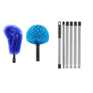 Offre Spéciale : Plumeau à Toiles d'Araignées <span class=keywords><strong>Télescopique</strong></span> avec Perche d'Extension, Tête de Plumeau à Toiles d'Araignées à Poils Rigides de Taille Moyenne - Product Image 4
