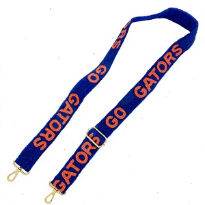 สายกระเป๋าปักลาย Go Gators ประดับลูกปัดสีขาวทอง  แบบกำหนดเองได้  อุปกรณ์เสริมสำหรับวันฮาโลวีน - Product Image 1