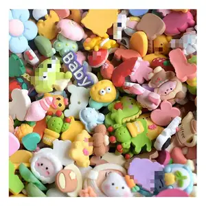 100Pcs Random Mix Fruits Animals Flowers Donuts Resin Flatback Charms Cabochon DIY Nail Arts Phone Case Jewelry Making Findings