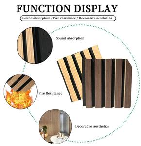Panneaux acoustiques minimalistes modernes en bois de chêne MDF de 60mm <span class=keywords><strong>Isolation</strong></span> phonique pour le salon et la chambre à coucher Solution d'entrepôt intérieur bon marché - Product Image 4