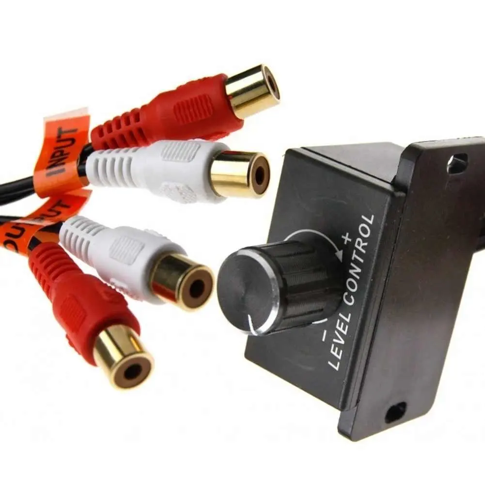 Amplifier Audio Mobil Baru Tombol Kontrol Volume Jarak Jauh Level RCA Bass LC-1 Drop Ship Universal