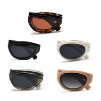 Baishifen femmes TR90 Orange TR90 lunettes de soleil oeil de chat nouveau pliable été mode haute qualité polarisé Anti-Uv Tac pour la myopie