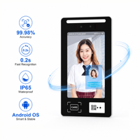 Perangkat Absensi Multi-biometrik Layar Sentuh Pembaca Kartu+Pemindai Kode QR+Sistem Absensi Wajah Berbasis Android