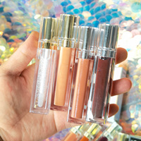 Base de gloss liquide minéral brillant avec logo personnalisé, emballage en boîte cartonnée, hydratant, marque privée