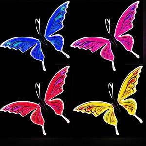 Lumières LED décoratives d'extérieur de 26 pouces à motif papillon, ornements d'arbres dynamiques, éclairage paysager décoratif pour parcs et pelouses - Product Image 1
