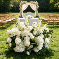 Fleurs artificielles populaires en gros, fleurs d'allée, verdure, guirlandes de fleurs pour le sol, décorations de mariage, centre de table de mariage