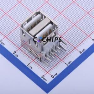 907-212A1012D10200 <b>USB</b> Connector Bent Lead Through Hole Connector Type-<b>A</b> <b>USB</b> <b>2.0</b> Female Right Angle Insert - Product Image 1