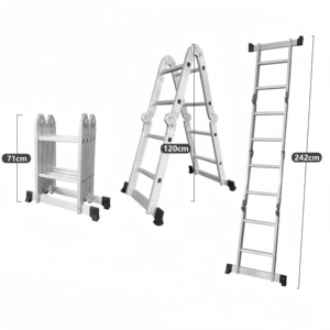 Échelle pliante multifonction en aluminium Escalera De Aluminio Plegable Multifuncion - Product Image 6