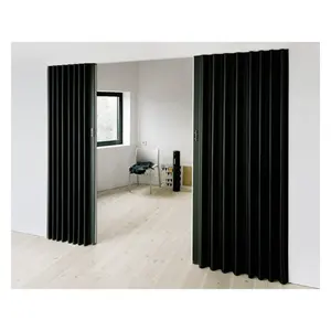 Puerta de acordeón de diseño Interior de Pvc, divisor de habitación, plegable, de alta calidad