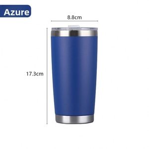 Taza de café de acero inoxidable de doble pared con aislamiento de 20oz y 30oz, con tapa y pajita, para café, leche y actividades al aire libre, suministro inmediato, MOQ bajo - Product Image 1