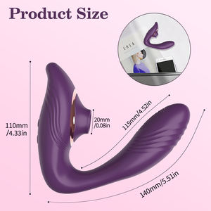 Vibrador de aleteo de doble <span class=keywords><strong>punto</strong></span> para mujer con succión de clítoris y <span class=keywords><strong>punto</strong></span> <span class=keywords><strong>G</strong></span> Pulsaciones de estimulación <span class=keywords><strong>del</strong></span> clítoris <span class=keywords><strong>Succionador</strong></span> de pulsaciones - Product Image 5
