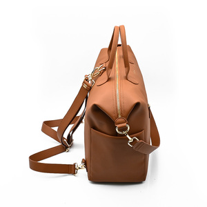 Bolsa de Pañales para Bebé, Personalizada de Fábrica, Vegana, de Cuero PU Marrón, con Múltiples Bolsillos, Mochila de Maternidad, Bolsa de Hospital para Mamá con Cambiador - Product Image 3