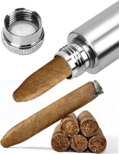 1盎司不锈钢迷你小口袋管酒壶，雪茄形口袋饮用管状瓶 - Product Image 6