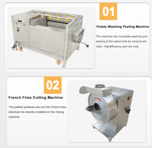 Línea de producción Industrial de patatas frisas, línea de producción Industrial de patatas frisas a pequeña escala - Product Image 4