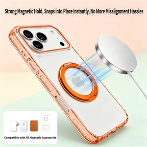 <span class=keywords><strong>Coque</strong></span> transparente anti-jaunissement pour <span class=keywords><strong>iPhone</strong></span> 17 <span class=keywords><strong>Pro</strong></span> <span class=keywords><strong>Max</strong></span>, <span class=keywords><strong>coque</strong></span> de protection magnétique en acrylique transparent avec béquille anti-rayures - Product Image 2