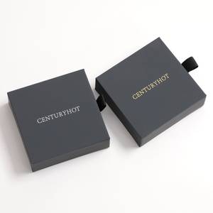 Craft Paper Box Custom Printed Logo High Quality Ring Earrings Jewelry Box Drawer Type Paper Box