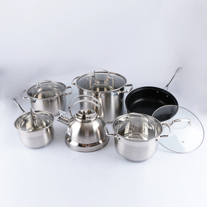 Ensemble de casseroles classiques pour la maison, 12 pièces, fond épais en acier inoxydable, universel pour les cuisinières à induction et à gaz, couvercle en verre, compatible lave-vaisselle - Product Image 6