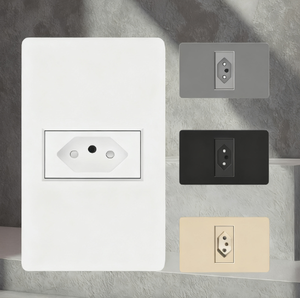 Brazil 118 loại sinh thái Bảng điều chỉnh Trắng điện interruptor với AC cửa hàng nhà máy bán hàng trực tiếp tường ổ cắm và thiết bị chuyển mạch - Product Image 2