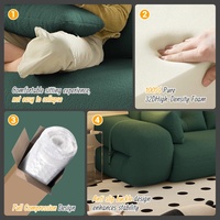Langlebiges Stoff-Hundebett 78,7 Zoll 3-in-1 Faltbares Schlafsofa für Wohnzimmermöbel