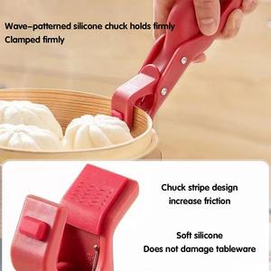 Anti-Scalding Dish Plate Gripper Clips Tongs Clamp Holder for Moving Hot Plate or Bowls Out From Pot <b>Microwave</b> Oven - Product Image 6