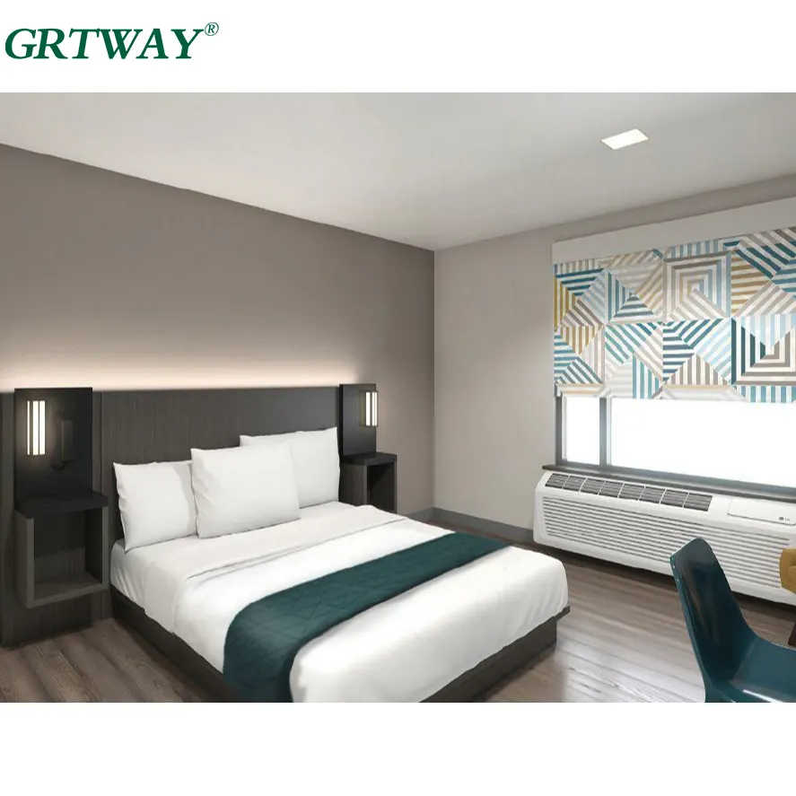 G2617-Conjunto de muebles de Hotel de estilo americano, nuevo diseño moderno, para Hotel, dormitorio, 6 Gemini