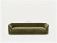Canapé-banc FERLY en velours à accoudoirs roulés, style vintage moderne, meubles de salon