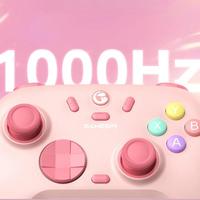 Control Inalámbrico GameSir Nova 2 Lite Rosa de 3 Modos con Efecto Hall para Nintendo Switch, iPhone, Android, PC, Regalos