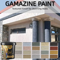 Peinture Gamazine Teintée Personnalisée Effet Pierre Bleu Glaçon pour Revêtement Mural Extérieur et Finition Décorative de Façade pour Villa Historique