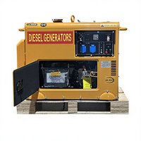 Générateur diesel silencieux à tension stable AVR, refroidi par air, 5 kVA 6 kVA, module d'alimentation de secours UPS sûr pour équipement électronique de bureau