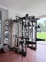 Machine Smith 3D Premium Robuste Multifonctionnelle en Alliage d'Aluminium pour Squat et Musculation (Capacité 70-120kg)