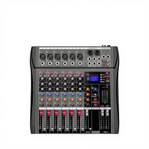 มิกเซอร์เสียงแบบมืออาชีพ CT 6 Professional 6 แชนแนล พร้อมคอนโทรลเลอร์ดีเจในตัว รองรับพลังงาน Phantom 48V, MP3, Bluetooth, USB และเอฟเฟค - Product Image 2