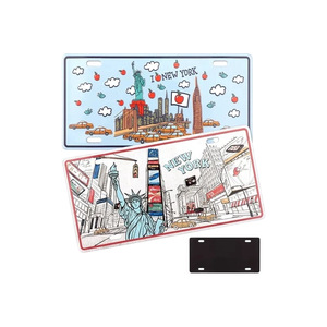 Imán de Refrigerador con Luz Nocturna, Placa de Matrícula de Nueva York, Recuerdo Metálico de la Ciudad de Nueva York 2020, Decoración - Product Image 2