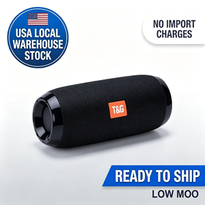 En stock entrepôt local USA 2026 TG117 Enceinte portable BT5.3 pour extérieur, basses riches, double usage extérieur/intérieur, lecture USB/carte TF et AUX - Product Image 1
